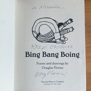 Bing Bang Boing signed by Douglas Florian First 1st edition HC DJ